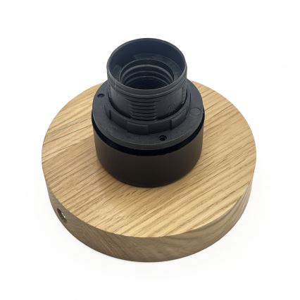 Lubinis šviestuvas ROCCO WOOD 1xE27/15W/230V ąžuolas / rūkinė smėlio spalva, skersmuo 18 cm