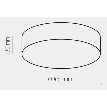 Lubinis šviestuvas RONDO 4xE27/15W/230V d. 45 cm juodas