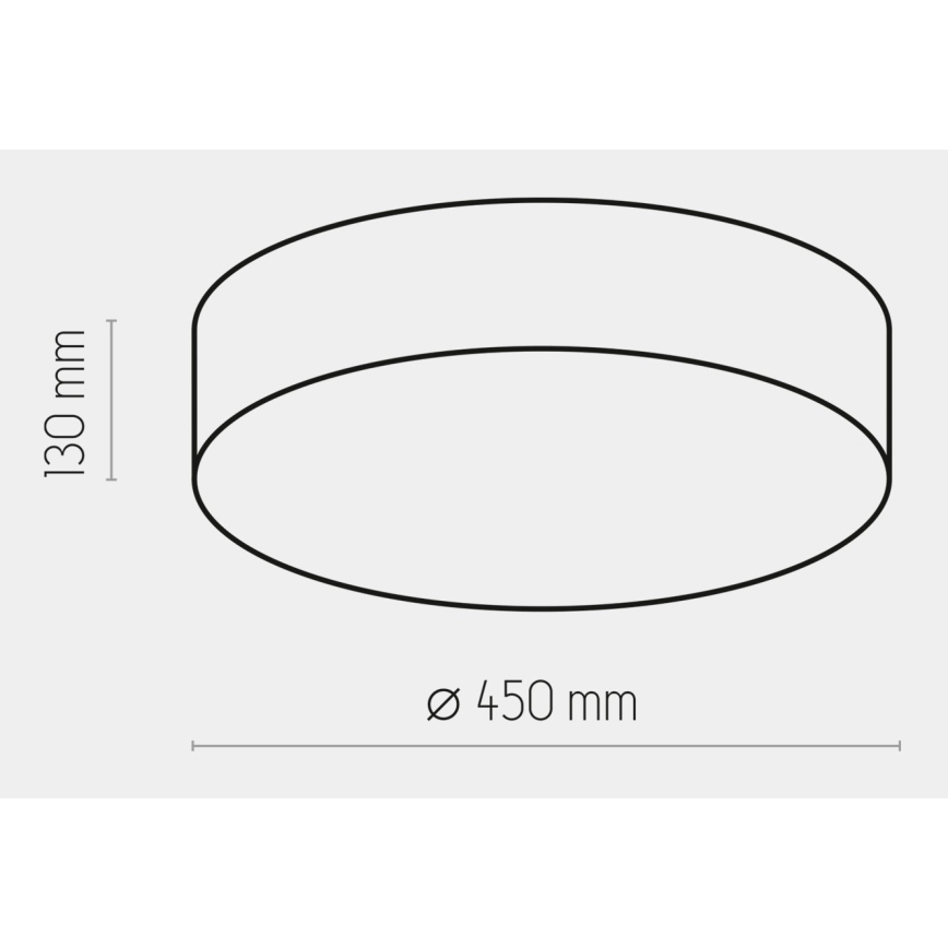 Lubinis šviestuvas RONDO 4xE27/15W/230V d. 45 cm juodas