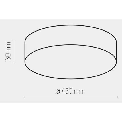 Lubinis šviestuvas RONDO 4xE27/15W/230V d. 45 cm pilkas