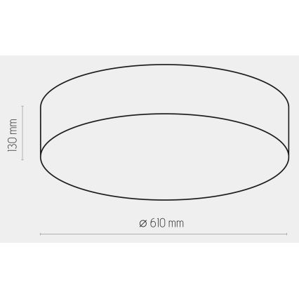 Lubinis šviestuvas RONDO 4xE27/15W/230V d. 61 cm smėlio spalvos