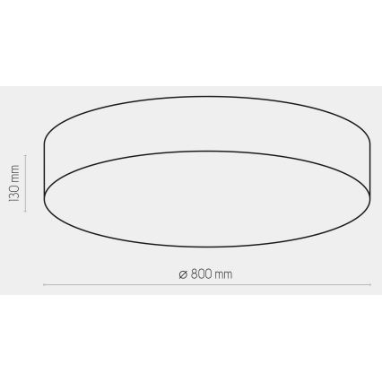 Lubinis šviestuvas RONDO 6xE27/15W/230V d. 80 cm juodas