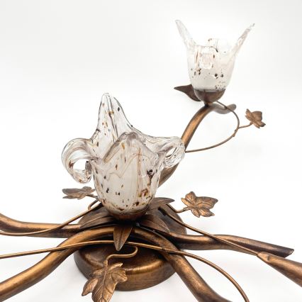 Lubinis šviestuvas ROZETA 4xE14/40W/230V bronzinis