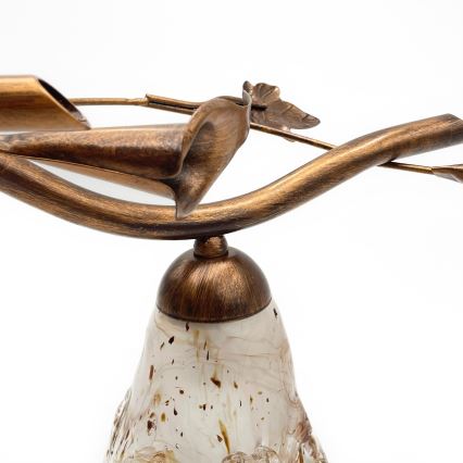 Lubinis šviestuvas ROZETA 4xE14/40W/230V bronzinis