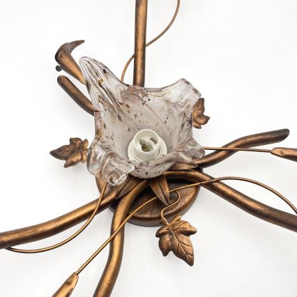 Lubinis šviestuvas ROZETA 4xE14/40W/230V bronzinis