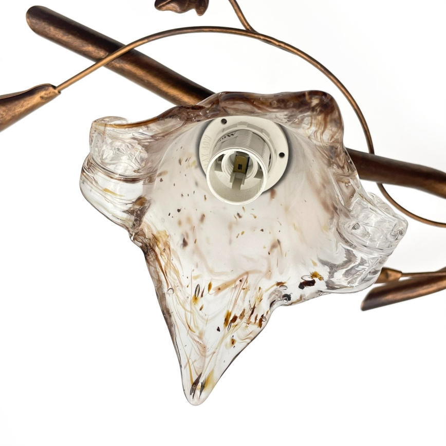 Lubinis šviestuvas ROZETA 4xE14/40W/230V bronzinis