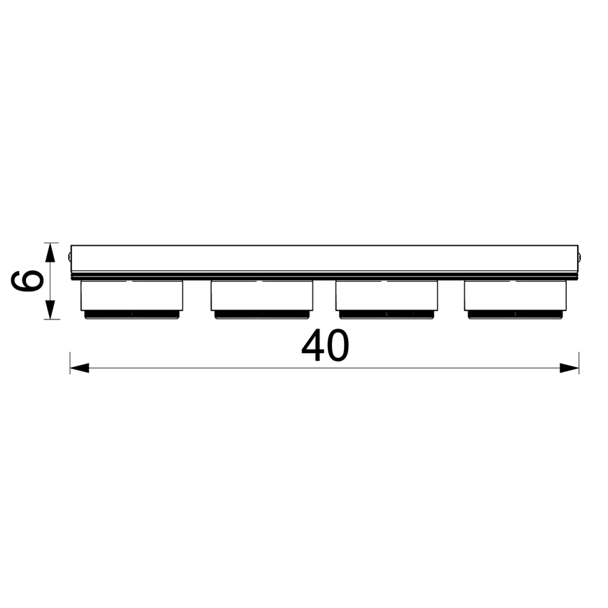 Lubinis šviestuvas SEMA 4xGX53/15W/230V juoda/ruda/ąžuolas