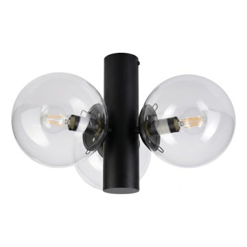 Lubinis šviestuvas SFERIO 3xE14/5W/230V juoda/skaidri