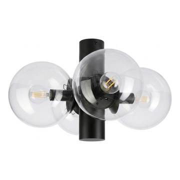 Lubinis šviestuvas SFERIO 4xE14/5W/230V juodas/skaidrus