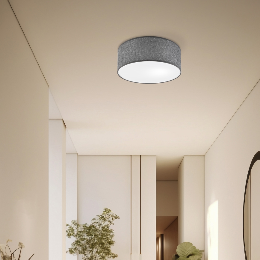 Lubinis šviestuvas SIRJA 1xE27/15W/230V Ø 35 cm pilkas