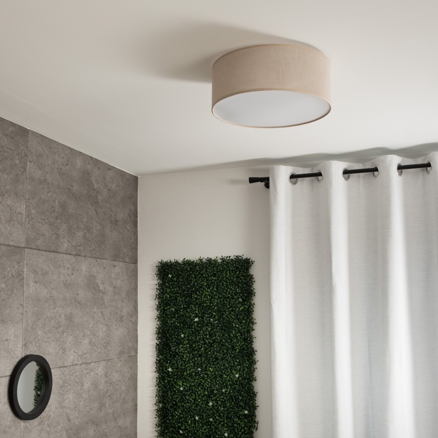 Lubinis šviestuvas SIRJA 1xE27/60W/230V d. 35 cm smėlio spalvos