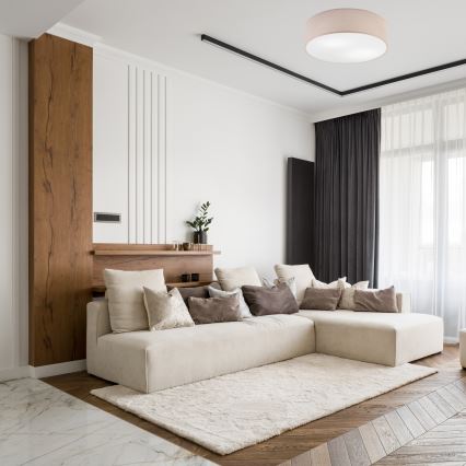 Lubinis šviestuvas SIRJA 2xE27/15W/230V, skersmuo 45 cm, smėlio spalvos