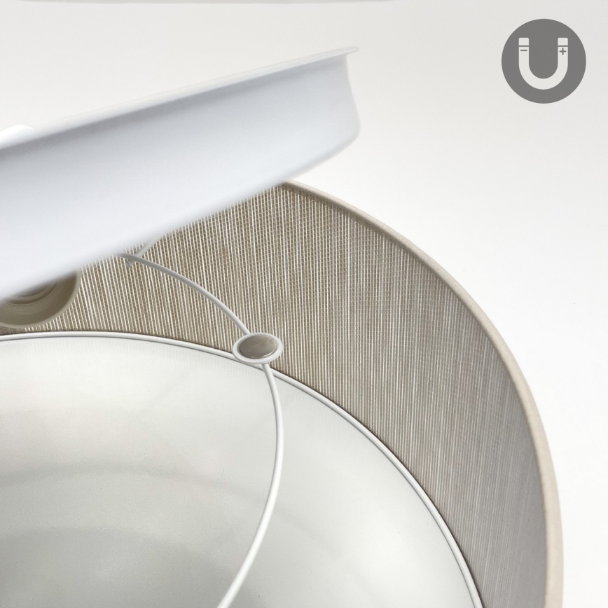 Lubinis šviestuvas SIRJA 2xE27/15W/230V Ø 45 cm smėlio spalvos