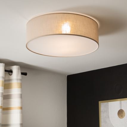 Lubinis šviestuvas SIRJA 2xE27/60W/230V d. 45 cm smėlio spalvos