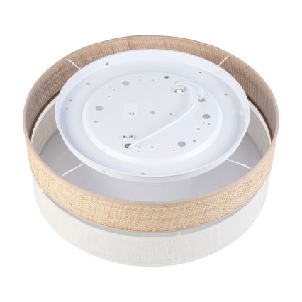 Lubinis šviestuvas SIRJA BOHO 2xE27/15W/230V Ø 45 cm smėlinė/kreminė