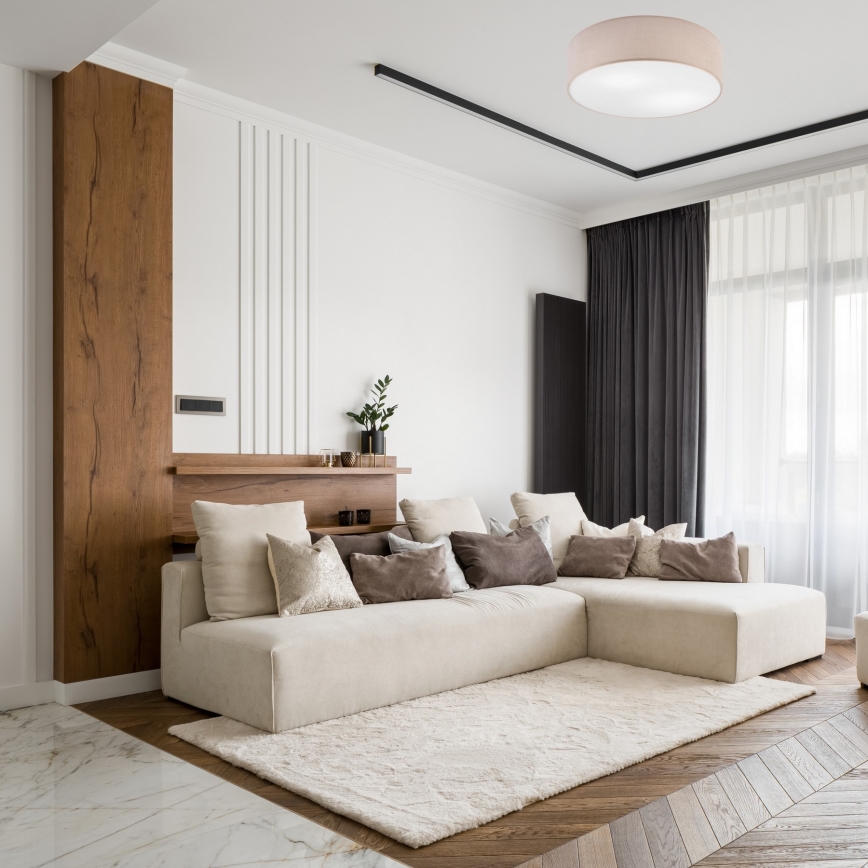 Lubinis šviestuvas SIRJA DOUBLE 4xE27/15W/230V diametras 45 cm smėlio spalva