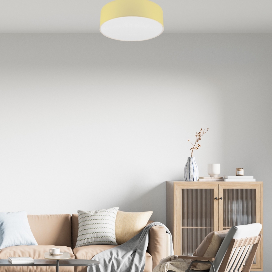 Lubinis šviestuvas SIRJA PASTEL 2xE27/15W/230V skersmuo 45 cm geltonas