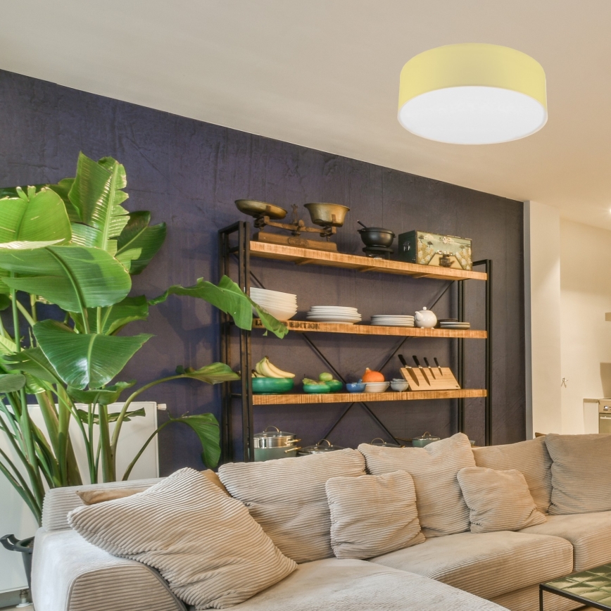 Lubinis šviestuvas SIRJA PASTEL 2xE27/15W/230V skersmuo 45 cm geltonas