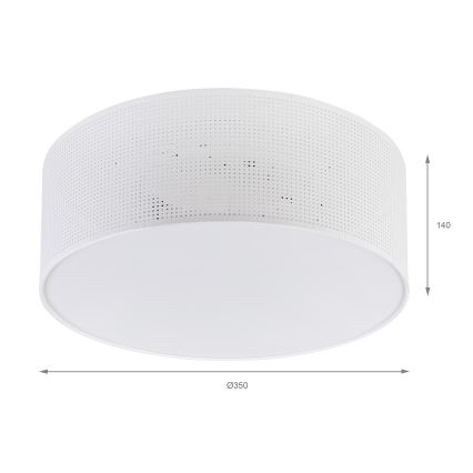 Lubinis šviestuvas SIRJA PLISADO 2xE27/15W/230V, skersmuo 35 cm, balta