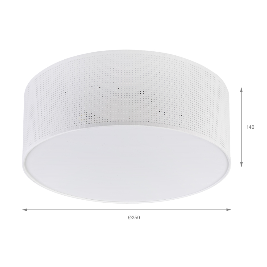 Lubinis šviestuvas SIRJA PLISADO 2xE27/15W/230V, skersmuo 35 cm, balta
