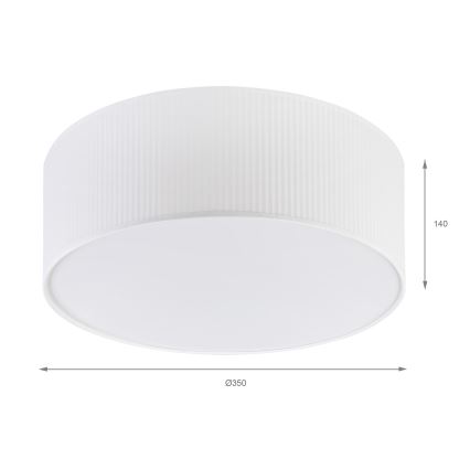 Lubinis šviestuvas SIRJA PLISADO 2xE27/15W/230V skersmuo 35 cm baltas