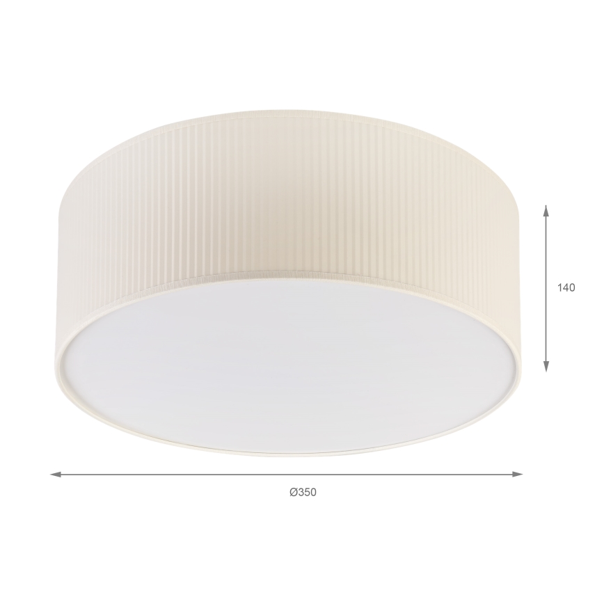 Lubinis šviestuvas SIRJA PLISADO 2xE27/15W/230V skersmuo 35 cm kreminės spalvos