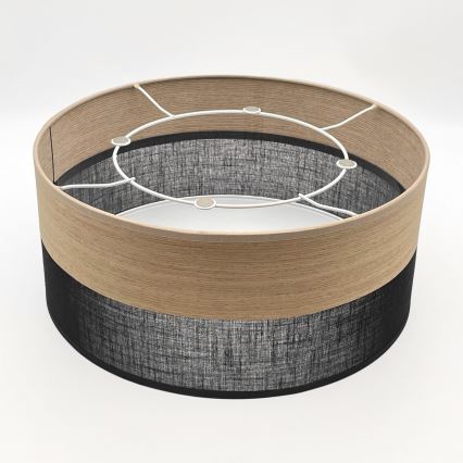 Lubinis šviestuvas SIRJA WOOD 1xE27/15W/230V diametras 35 cm juoda/ąžuolas