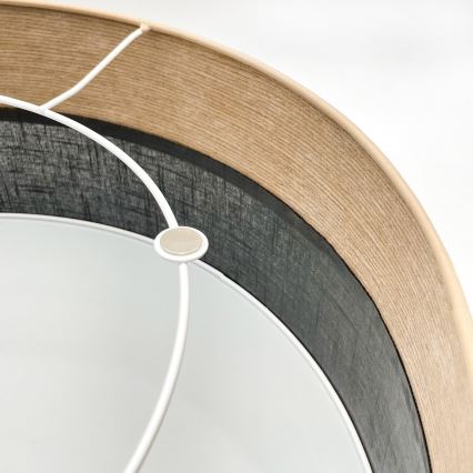 Lubinis šviestuvas SIRJA WOOD 1xE27/15W/230V diametras 35 cm juoda/ąžuolas
