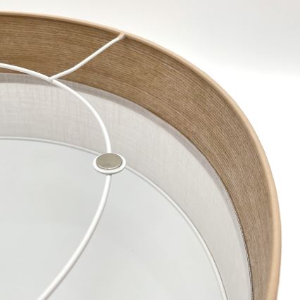 Lubinis šviestuvas SIRJA WOOD 2xE27/15W/230V diametras 45 cm balta/ąžuolas