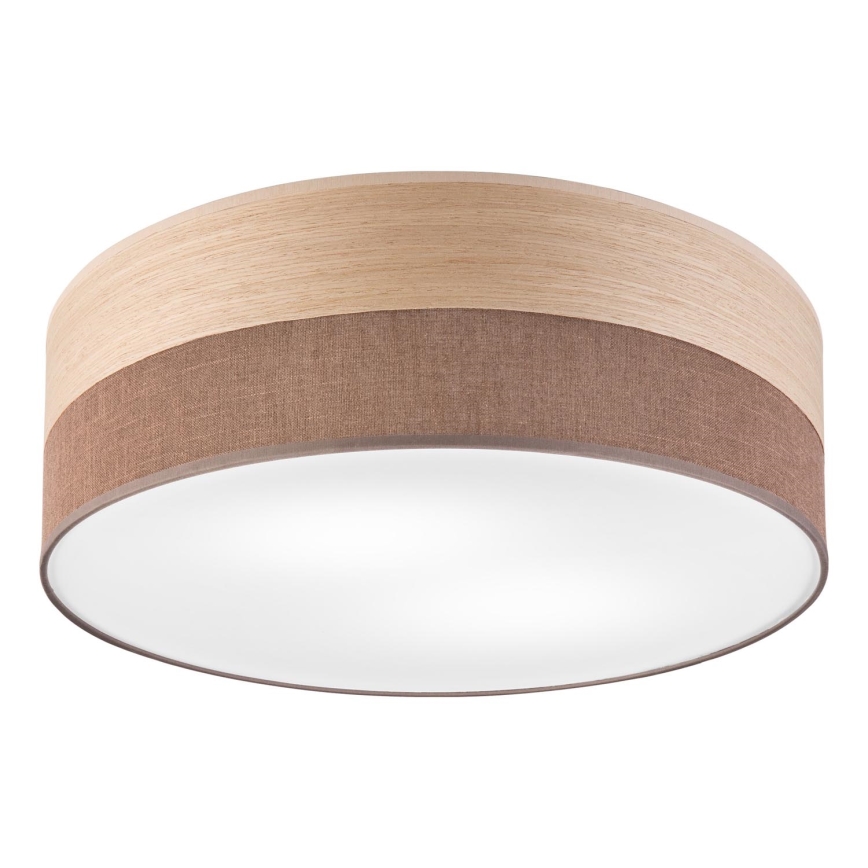 Lubinis šviestuvas SIRJA WOOD 2xE27/15W/230V diametras 45 cm ruda/ąžuolas