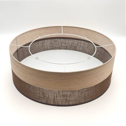 Lubinis šviestuvas SIRJA WOOD 2xE27/15W/230V diametras 45 cm ruda/ąžuolas