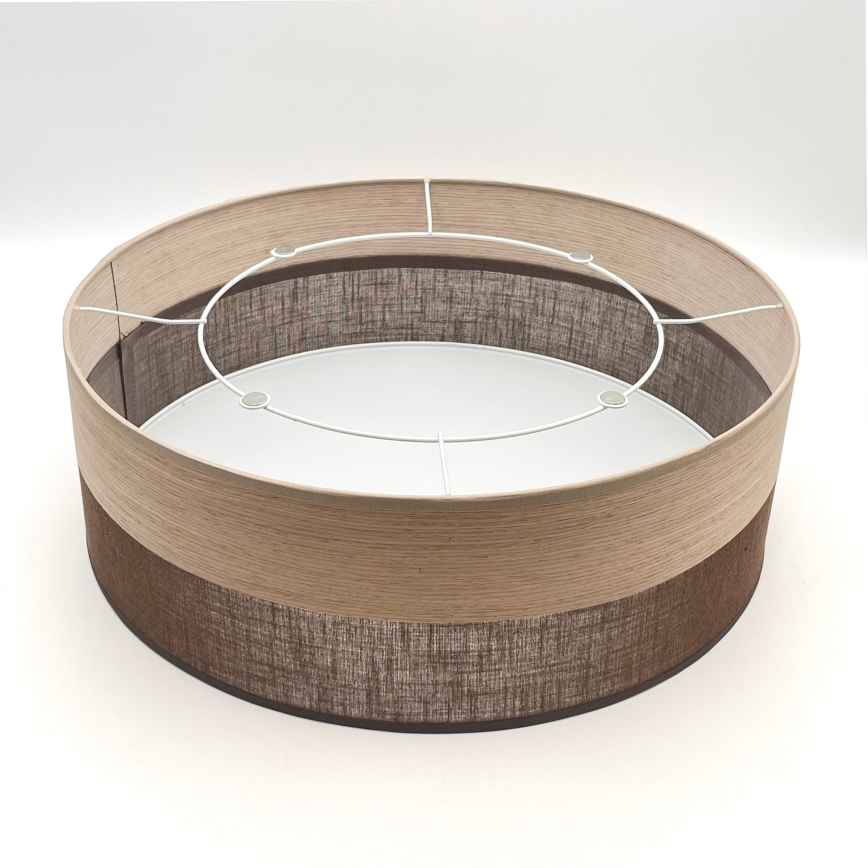 Lubinis šviestuvas SIRJA WOOD 2xE27/15W/230V diametras 45 cm ruda/ąžuolas