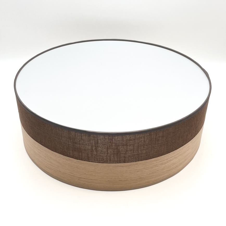 Lubinis šviestuvas SIRJA WOOD 2xE27/15W/230V diametras 45 cm ruda/ąžuolas