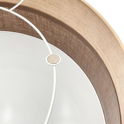 Lubinis šviestuvas SIRJA WOOD 2xE27/15W/230V diametras 45 cm ruda/ąžuolas