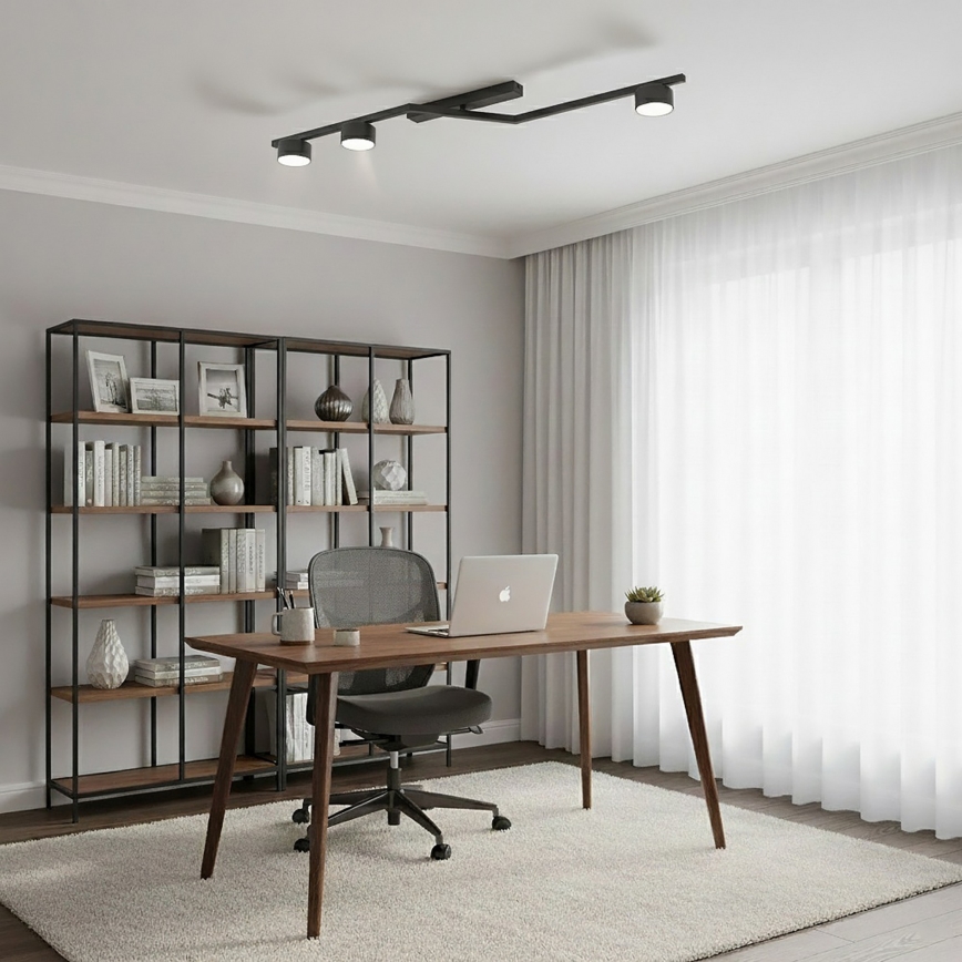 Lubinis šviestuvas SKAN 3xGX53/12W/230V juodas