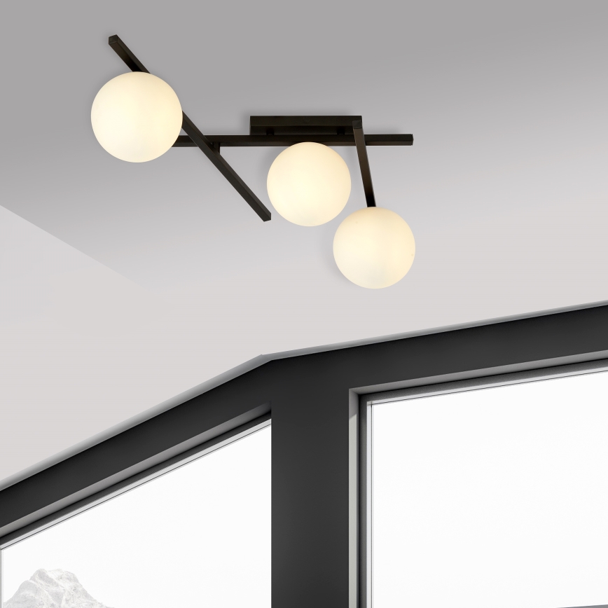 Lubinis šviestuvas SMART 3xE14/10W/230V juoda/balta