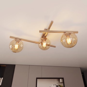 Lubinis šviestuvas SMART 3xE14/10W/230V smėlinė/dūminė smėlinė