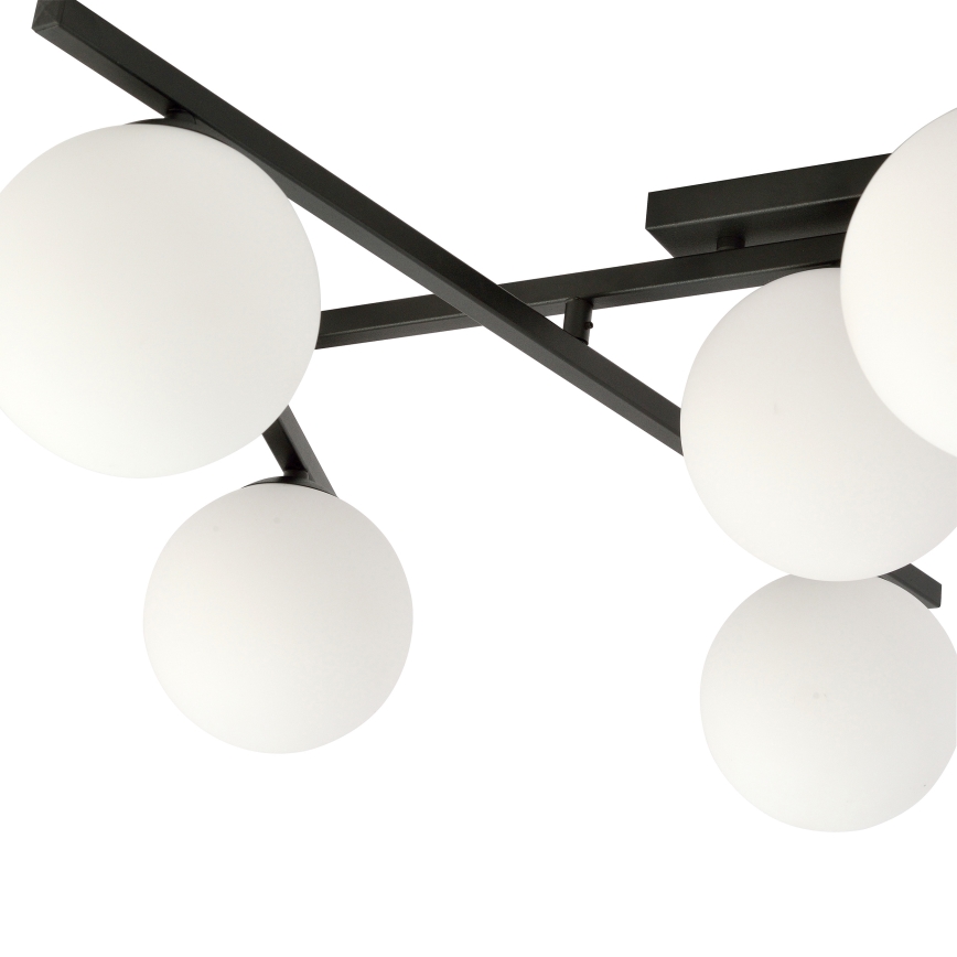 Lubinis šviestuvas SMART 5xE14/10W/230V juoda/balta