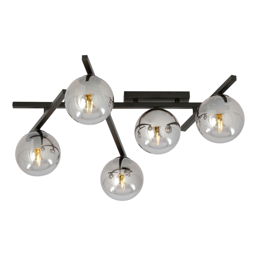 Lubinis šviestuvas SMART 5xE14/10W/230V juoda/pilka