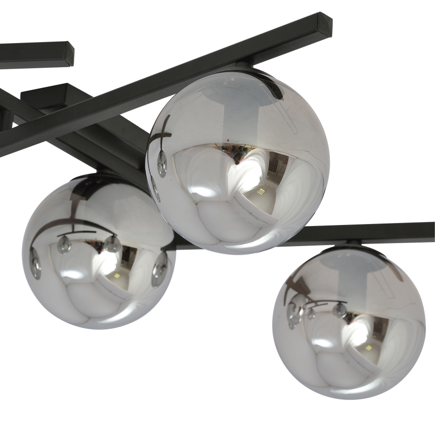 Lubinis šviestuvas SMART 5xE14/10W/230V juoda/pilka