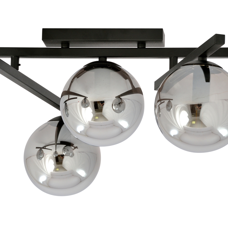 Lubinis šviestuvas SMART 5xE14/10W/230V juoda/pilka