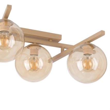 Lubinis šviestuvas SMART 5xE14/10W/230V smėlinė/dūminė smėlinė