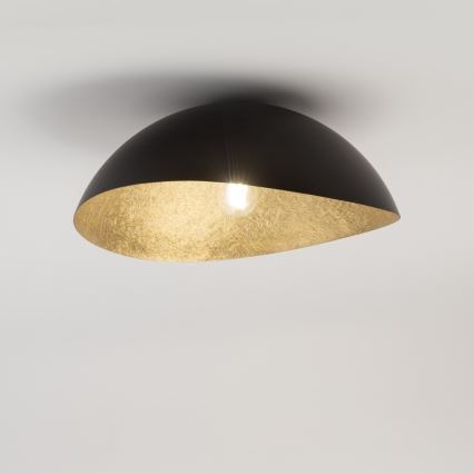 Prie lubų montuojamas šviestuvas SOLARIS 1xE27/60W/230V skersmuo 48 cm juoda/auksinė