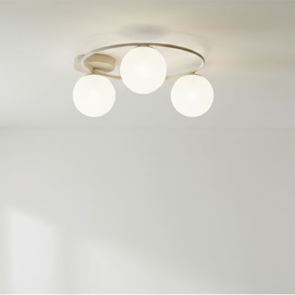Lubinis šviestuvas SOPRA 3xE14/10W/230V smėlinė/balta