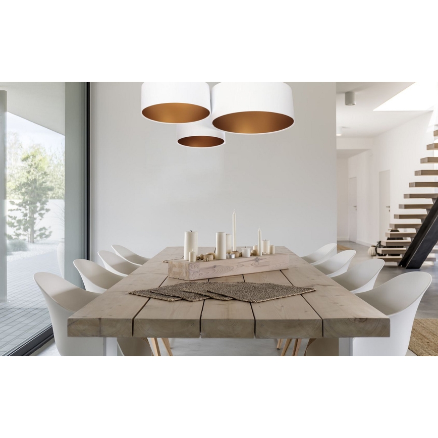 Lubinis šviestuvas SPACE 3xE27/60W/230V baltas/auksinis