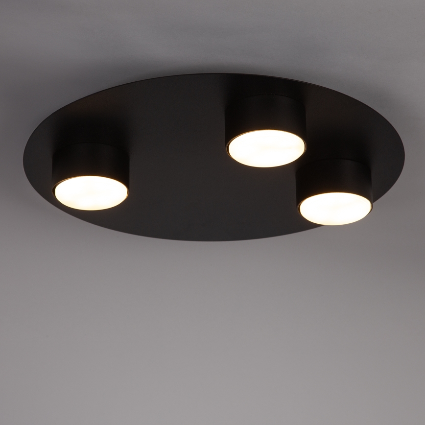 Lubinis šviestuvas STAR 3xGX53/12W/230V juoda