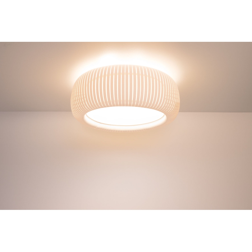 Lubinis šviestuvas STRIPES 2xE27/40W/230V, skersmuo 55 cm, balta/kreminė