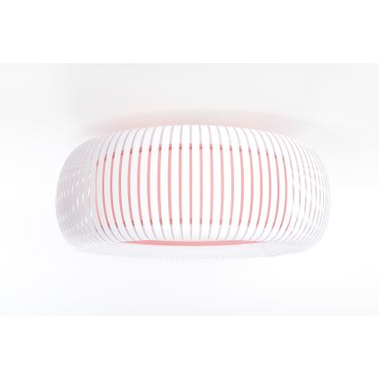 Lubinis šviestuvas STRIPES 2xE27/40W/230V skersmuo 55 cm balta/rožinė