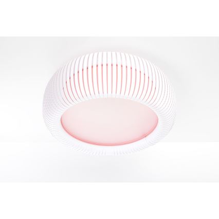 Lubinis šviestuvas STRIPES 2xE27/40W/230V skersmuo 55 cm balta/rožinė