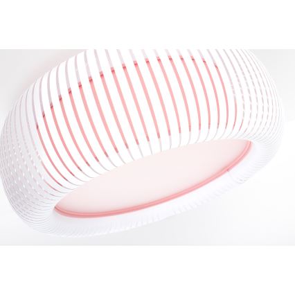 Lubinis šviestuvas STRIPES 2xE27/40W/230V skersmuo 55 cm balta/rožinė